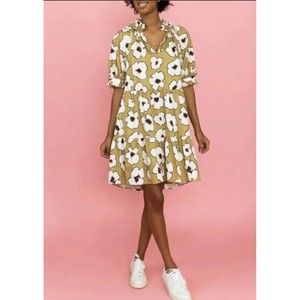 Crosby by Mollie Burch Isabelle Meadow Floral Poppy Mini Dress MSRP $258 Size M